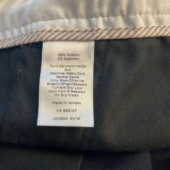 Talbots Cotton Pique Rick--Rack Slim Crop trousers Navy Women’s Size 8 Classic - Picture 14 of 15